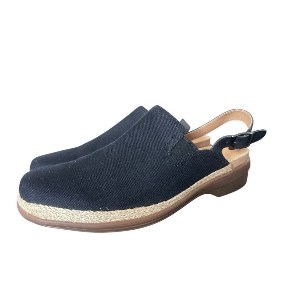 Revitalign WIDE WIDTH Ventura Black Canvas Clog Women’s Size 11D